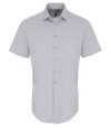 PR246 Premier Short Sleeve Stretch Fit Poplin Shirt Silver colour image